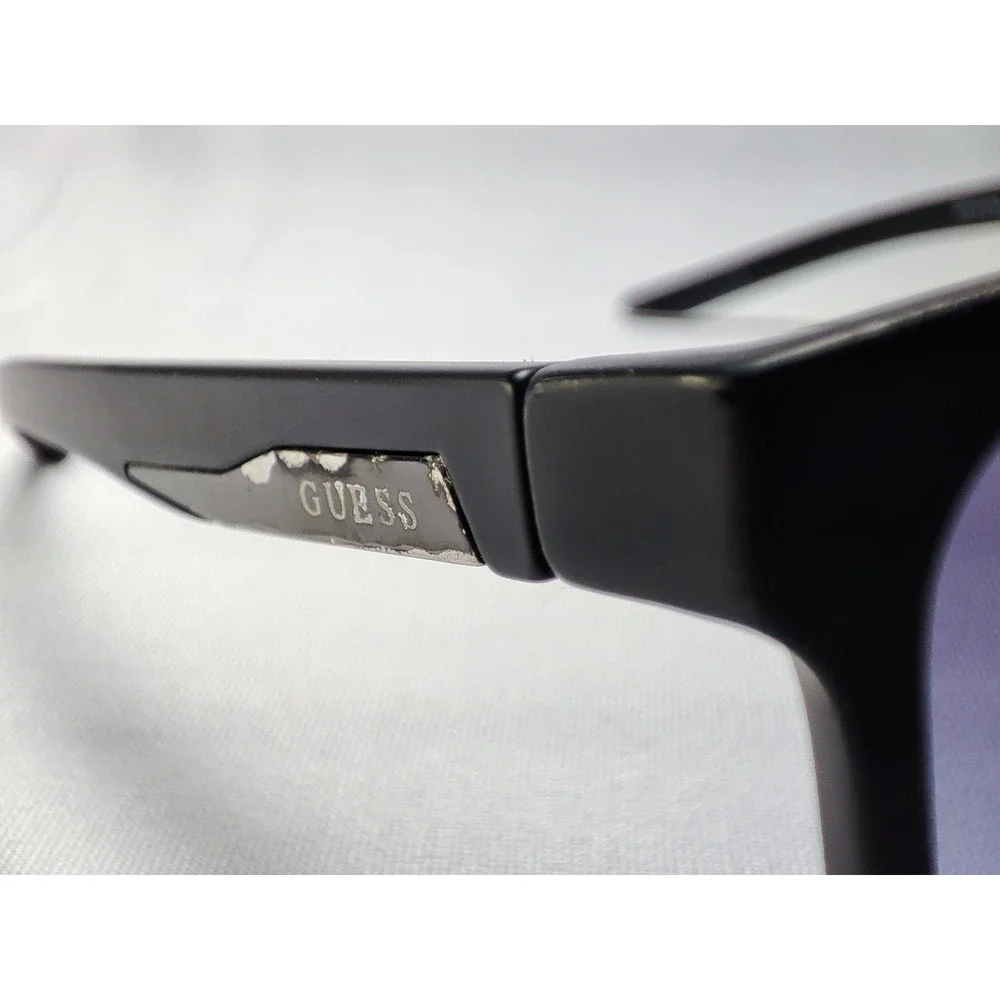 Guess GF0190 02W Black Square Sunglasses 58-19-130 Gradient Lens Men
